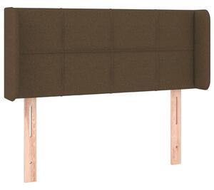 Testiera ad Orecchio Marrone Scuro 103x16x78/88 cm in Tessuto