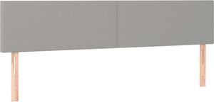 Testiera Grigio Chiaro 200x5x78/88 cm in Tessuto