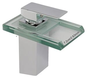 Miscelatore monocomando per lavabo, con indicatore LED della temperatura, colore argento