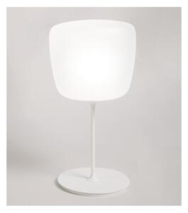 ETHEREA LAMPADA DA TAVOLO IN VETRO BIANCO ALTEZZA 56 CM CON LAMPADINA ATTACCO E27 DESIGN MODERNO