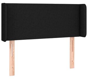 Testiera ad Orecchio Nera 93x16x78/88 cm in Tessuto