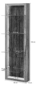 BARK #204 Mobile pensile in legno di acacia laccato / marrone 45x30x145