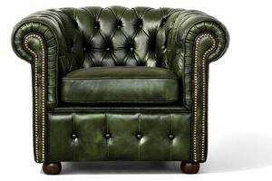 Poltrona Chesterfield Medium Pelle Primo Fiore Premium - Design Iconico