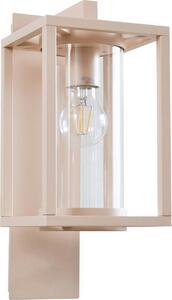 Lucande Lampada da parete per esterni Ferda, attacco inferiore, beige, IP44
