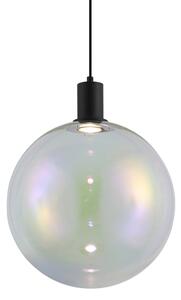 Lampada a sospensione di design nera con vetro arcobaleno 35cm - Mallon