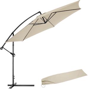 Tectake 400622 ombrellone 350 cm - beige