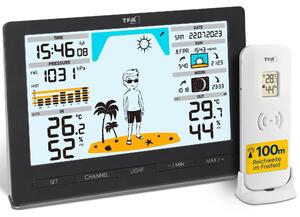 Stazione meteorologica TFA Dostmann Funk METEO JACK con sensore esterno, esclusiva di Amazon