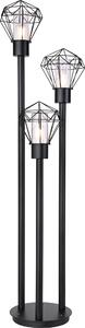 Globo Lighting Lampada da esterno in acciaio inox nero, 3x E27 LED