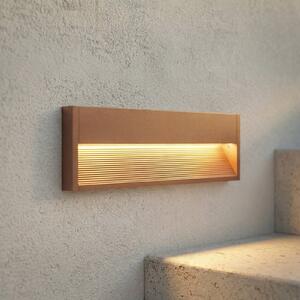 Lucande Applique a LED da incasso Trevin, 40 cm, IP65, alluminio Trevin, Marrone / Ruggine, Alluminio, Moderno, Applique da esterni