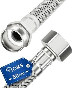 Tubo flessibile da 3/8" (19,8 mm), lunghezza 50 cm, per rubinetto da cucina e lavello