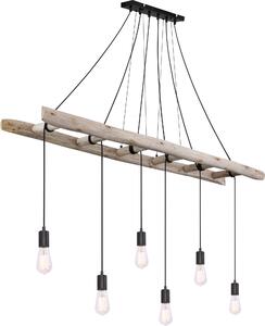 Globo Lighting Lampada a sospensione in legno color naturale, 6x E27