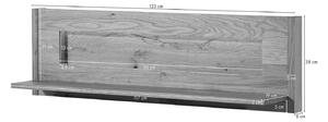 Mensola in legno di Quercia Selvatica 123x25x38 quercia naturale oliato CARDIFF #150