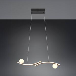 Trio Lighting Lampada a sospensione Napoli, dimmerabile, Nero, Soggiorno / Sala da pranzo, Metallo, Moderno, Lampada a sospensione