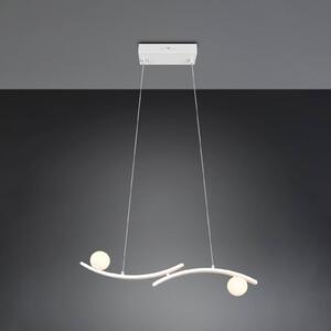 Trio Lighting Lampada a sospensione Napoli, dimmerabile, Bianco / Opale, Soggiorno / Sala da pranzo, Metallo, Moderno, Lampada a sospensione