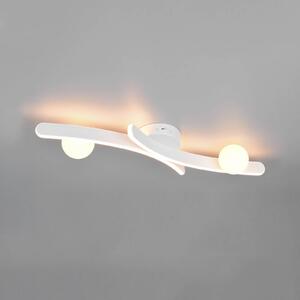 Trio Lighting Plafoniera soffitto Napoli, dimmerabile, Bianco / Opale, Soggiorno / Sala da pranzo, Metallo, Moderno, Plafoniera