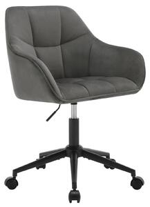 Sedia da ufficio in velluto - Altezza regolabile e girevole - Altezza: 48-57 cm