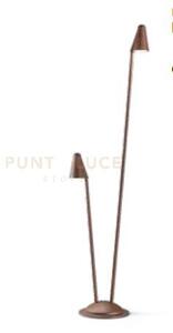Paletto da esterno 2 luci led 4000k 1220lm 12w ip65 corten grass do