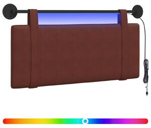Testiera sospesa Con luce LED Marrone LucidoPoliuretanoAntico