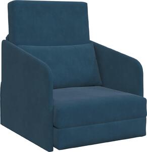 Divano letto Blu 65 x 80 x 83 cm Velluto