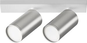 Faretto da soffitto Maytoni FOCUS S, alluminio, bianco/argento, a 2 luci, dimmerabile, IP20