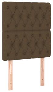 Testiera Marrone Scuro 80x7x118/128 cm Tessuto