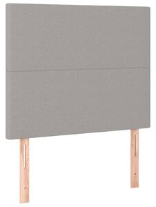 Testiera Grigio Chiaro 80x5x118/128 cm Tessuto