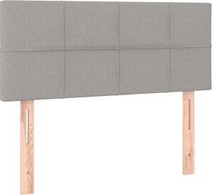 Testiera Grigio Chiaro 90x5x78/88 cm in Tessuto