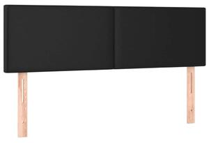 Testiera Nera 144x5x78/88 cm in Pelle finta