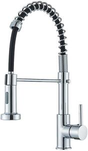 Rubinetto da cucina in acciaio inossidabile, orientabile a 360° con 2 tipi di getto