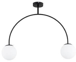 Lampada a sospensione BENDO bianco e nero 2xE14x10W in metallo, dimensioni: 55x15x75 cm, IP20, Alfa