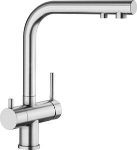 Rubinetto da cucina Blanco con funzione di filtro FONTAS II in acciaio inox spazzolato 523129