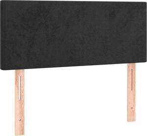 Testiera Nera 90x5x78/88 cm in Velluto