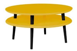 Tavolino UFO Diam 70cm x Altezza 35cm giallo Gambe nere