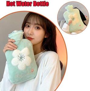 Borsa dell'acqua calda ecologica, morbida e ricaricabile, ideale per ragazze e studenti, per scaldare mani e piedi, da usare a letto