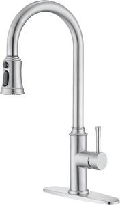 Rubinetto da cucina in acciaio inossidabile con doccetta estraibile, orientabile a 360°, monocomando, alto