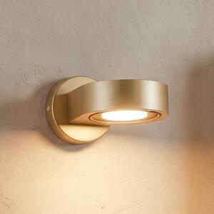 Faretto da parete Lili, oro, Ø 14 cm, GX53 Lili Argon, Ottone / Oro, Corridoio, Metallo, Moderno, Faretto