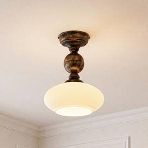 Plafoniera soffitto Bolero Jupiter, dimmerabile, Crema / Ambra, Soggiorno / Sala da pranzo, Metallo, Antico, Plafoniera
