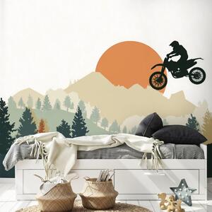 Carta da parati – Salto di motocross in montagna
