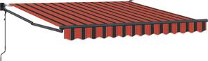 Tenda da Sole Rosso e Nero 350 x 250 x 165 cm Poliestere