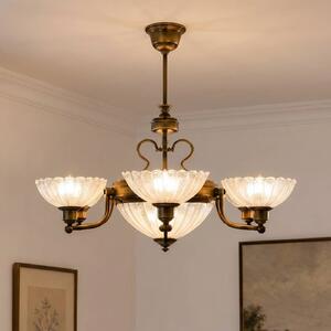 Lampadario a soffitto Carmen Jupiter, dimmerabile, Bronzo / Ottone antico, Soggiorno / Sala da pranzo, Metallo, Antico, Lampadario