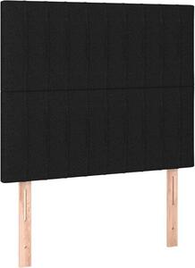 Testiera Nera 100x5x118/128 cm Tessuto