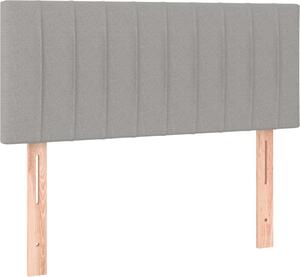 Testiera Grigio Chiaro 80x5x78/88 cm in Tessuto