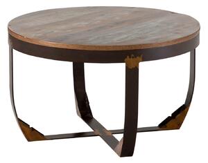 Tavolino da salotto in legno di Legno riciclato 75x75x45 multicolore laccato INDUSTRIAL #01