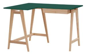 LUKA Ashwood Corner Desk W115 x P85cm verde Lato sinistro