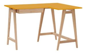LUKA Ashwood Corner Desk W115cm x P85cm giallo Lato destro