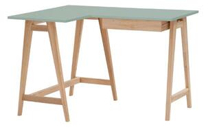 LUKA Ashwood Corner Desk W115 x P85cm verde Lato sinistro