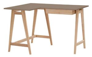 LUKA Ashwood Corner Desk W115 x P85cm marrone Lato sinistro