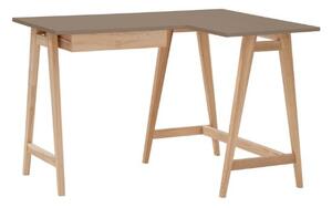LUKA Ashwood Corner Desk W115cm x P85cm marrone Lato destro