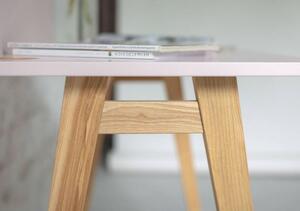 LUKA Ashwood Corner Desk W115cm x P85cm beige Lato sinistro