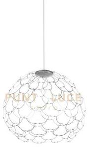 Lamoi lampadario a sospensione cromo grande d.80cm 3000k 11044lm 99w